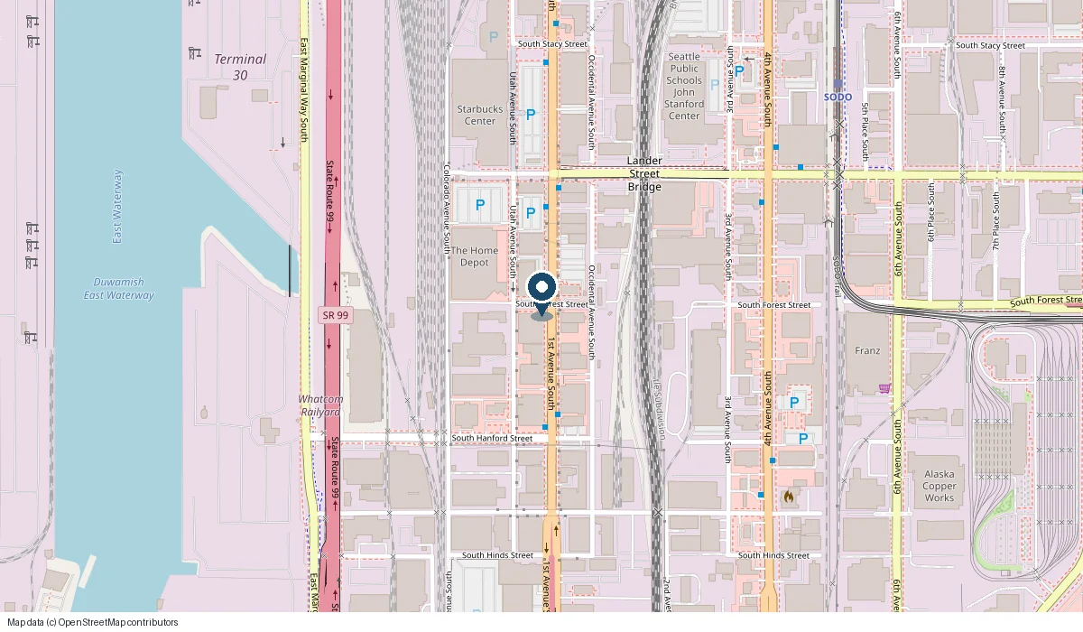 Map showing the location of Cafe Con Leche